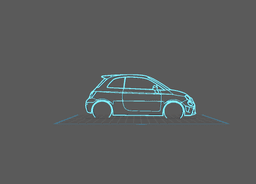 Fiat - 595 Abarth Pista Wall Art 3d model
