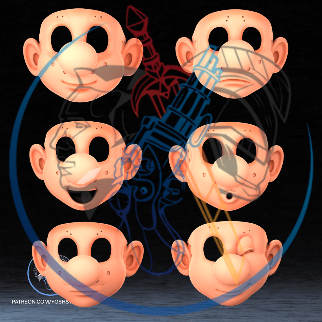 Italian Red Plumber Mask 3D Printer STL File 3d model