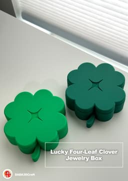 Lucky Four-Leaf Clover Jewelry Box 3d model