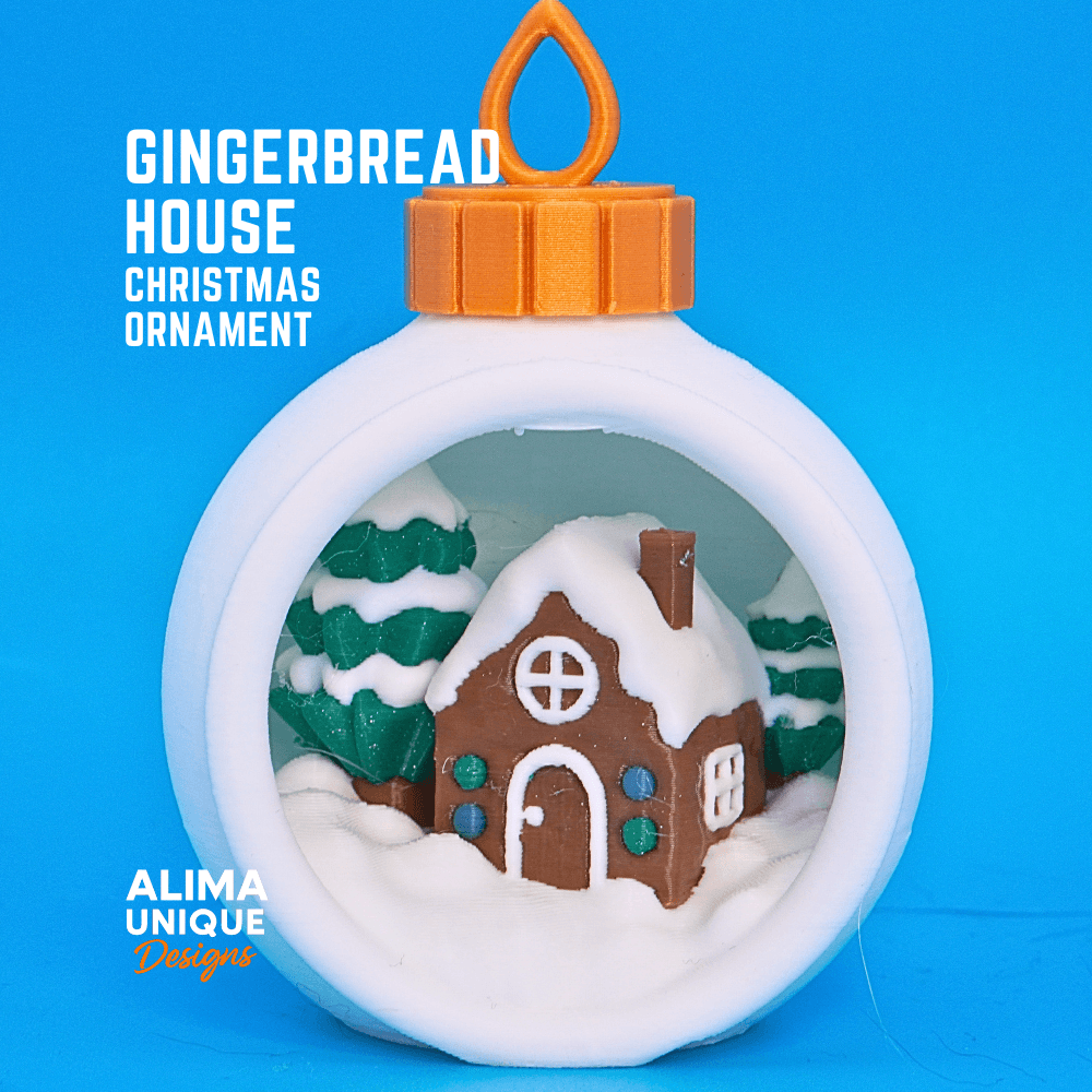 Gingerbread House Christmas Ornament Decor 3d model