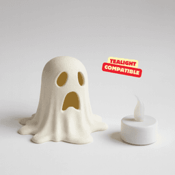 MELTING GHOST TEALIGHT / HALLOWEENDECOR / TEALIGHT COMPATIBLE 3d model