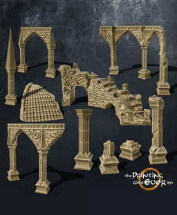 Fehntop Ruins - Supportless Diorama 3d model