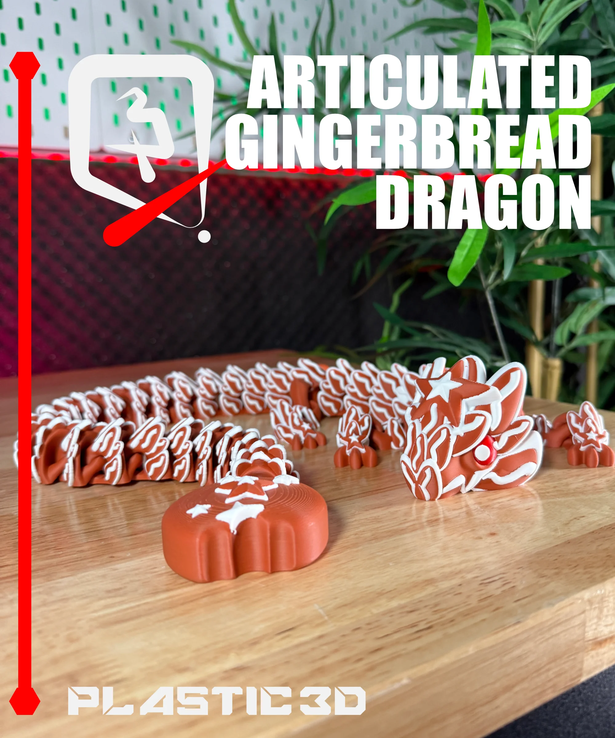 Elder Articulated GingerBread Dragon — The Sweetest Treat of the Season 3d model