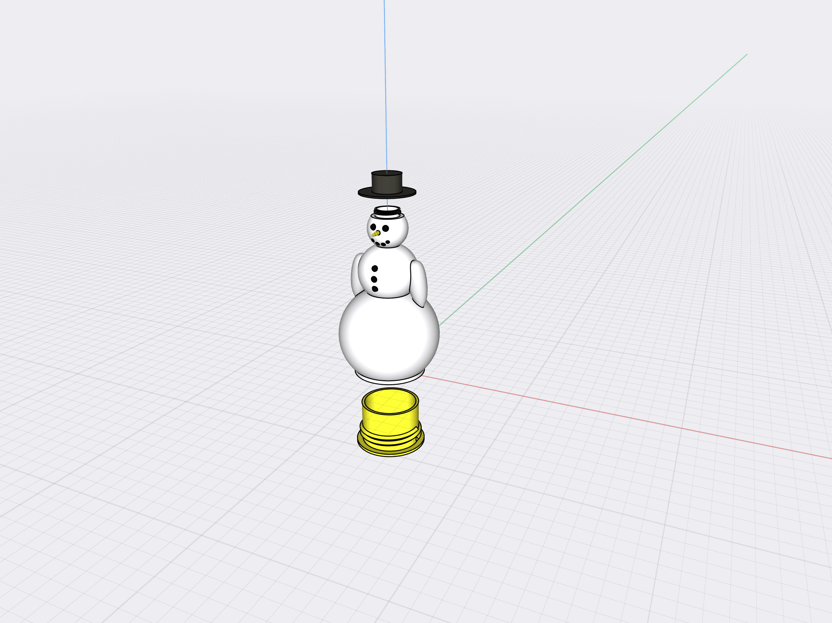 Snowman All Parts 3d model