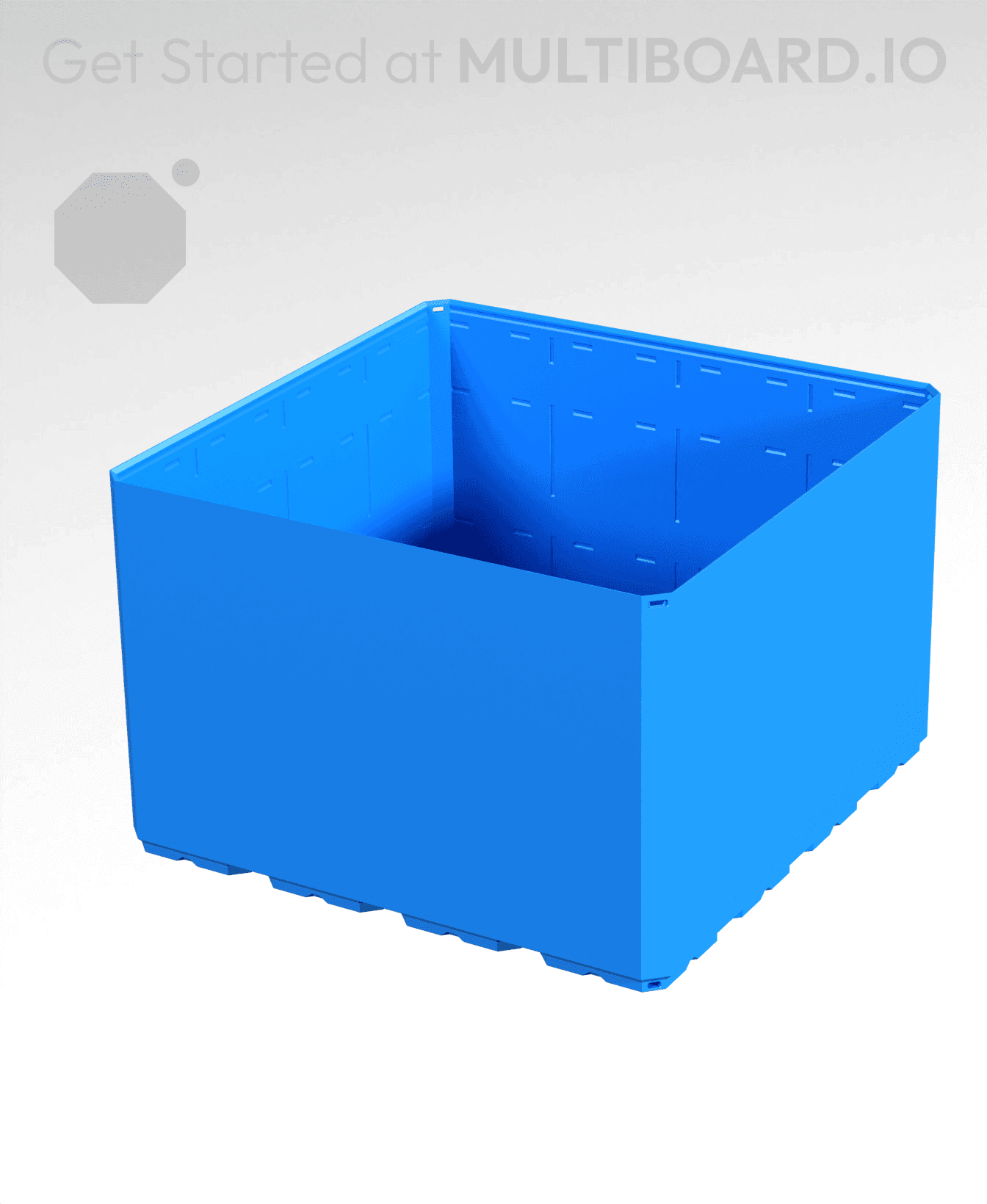 4x4x2.5 CU - Simple Walls - Multibin Shell 3d model