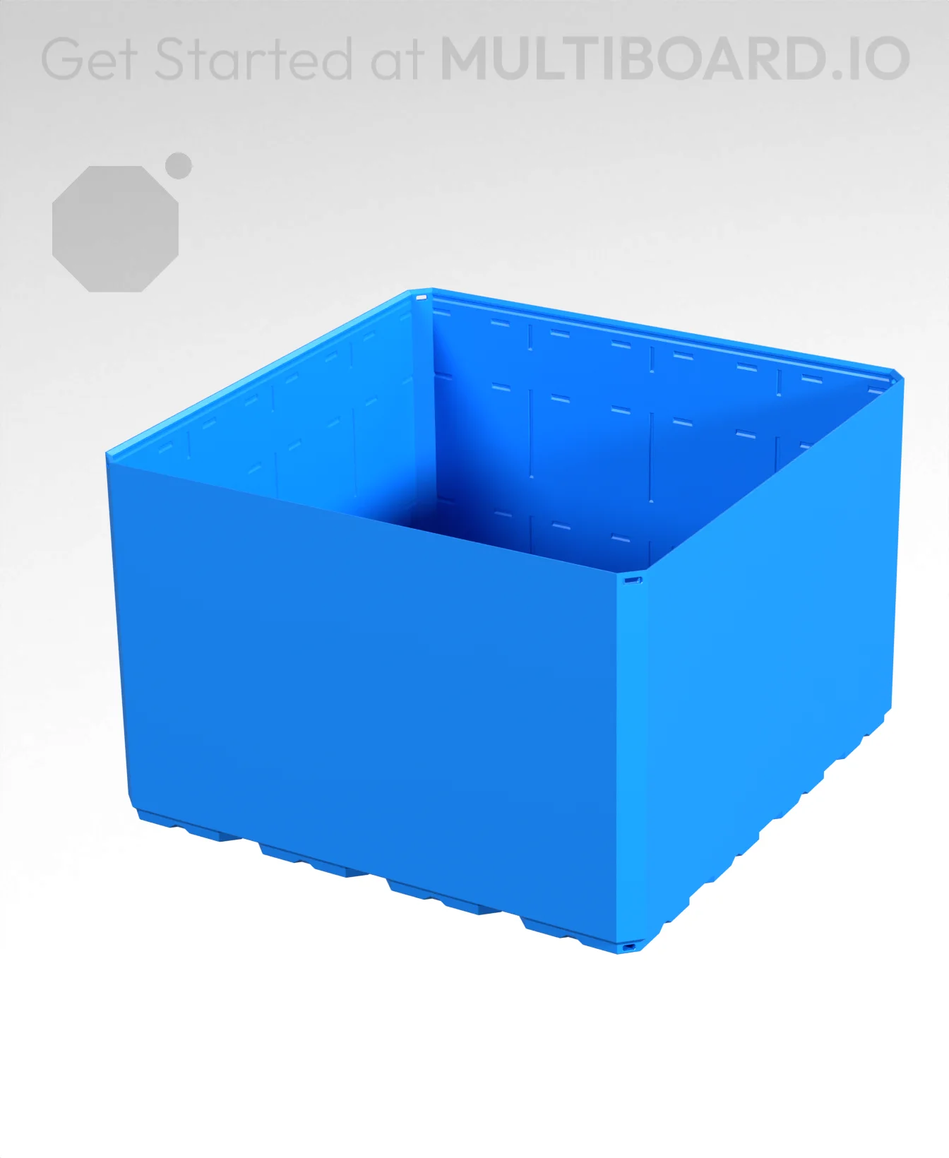 4x4x2.5 CU - Simple Walls - Multibin Shell 3d model