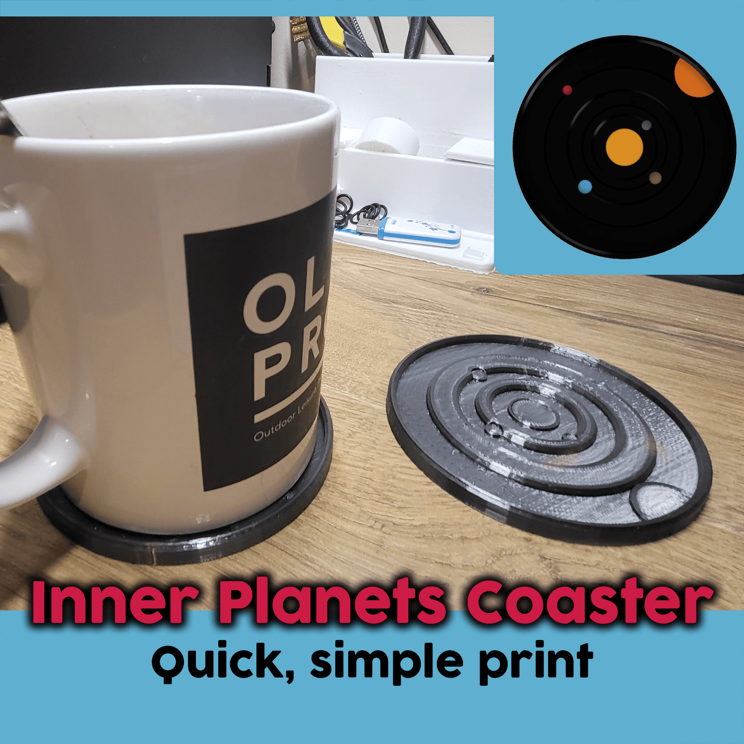 Inner Planets Drinks Coaster 3d model