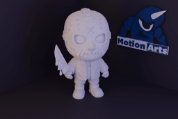 Psicopata com mascara e faca cartoon.stl 3d model