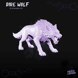 Dire Wolf - Dungeons and Dragons 3D Model 3d model