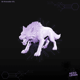 Dire Wolf - Dungeons and Dragons 3D Model 3d model
