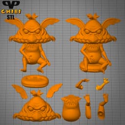 Salacious B Chibi STL for 3D Printing ChibiSTL 3DXM 3d model