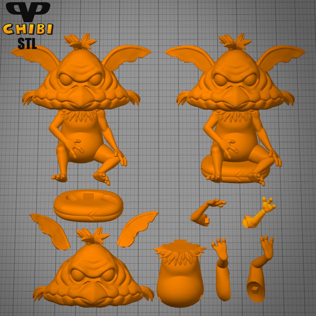 Salacious B Chibi STL for 3D Printing ChibiSTL 3DXM 3d model
