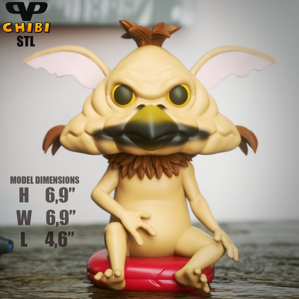 Salacious B Chibi STL for 3D Printing ChibiSTL 3DXM 3d model