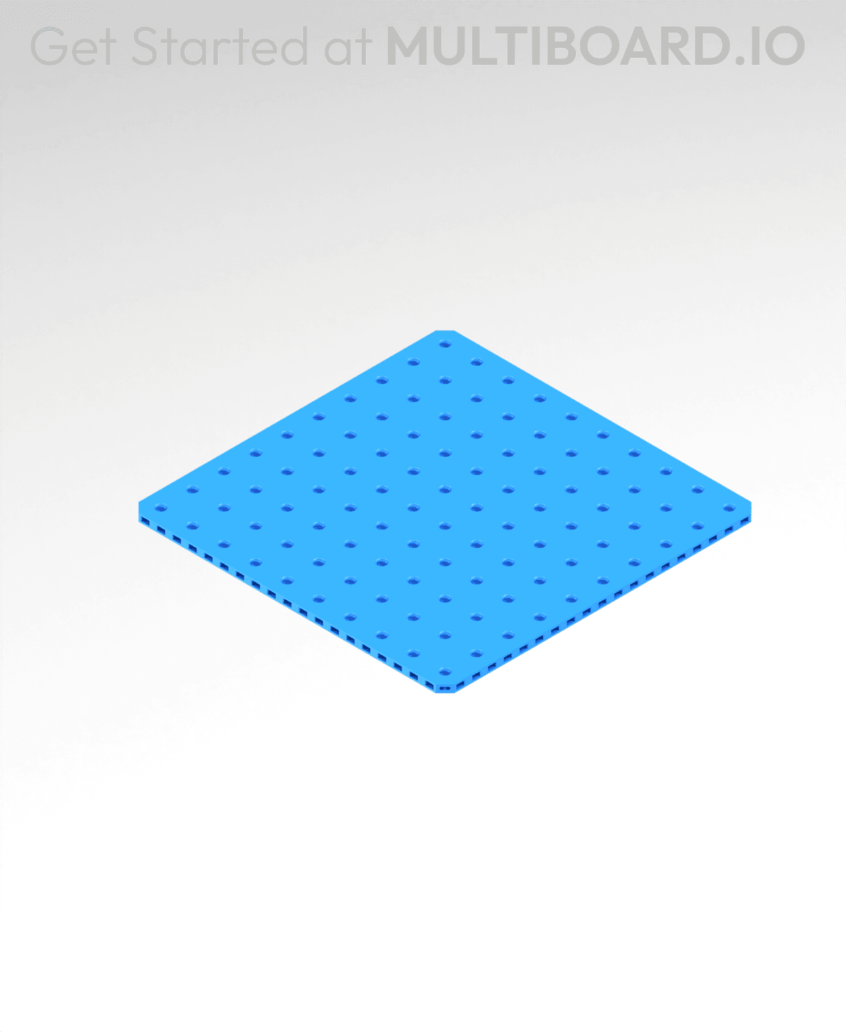 10x10 MU offset Mid Density Small Thread Plate - 3D model by Multiboard ...