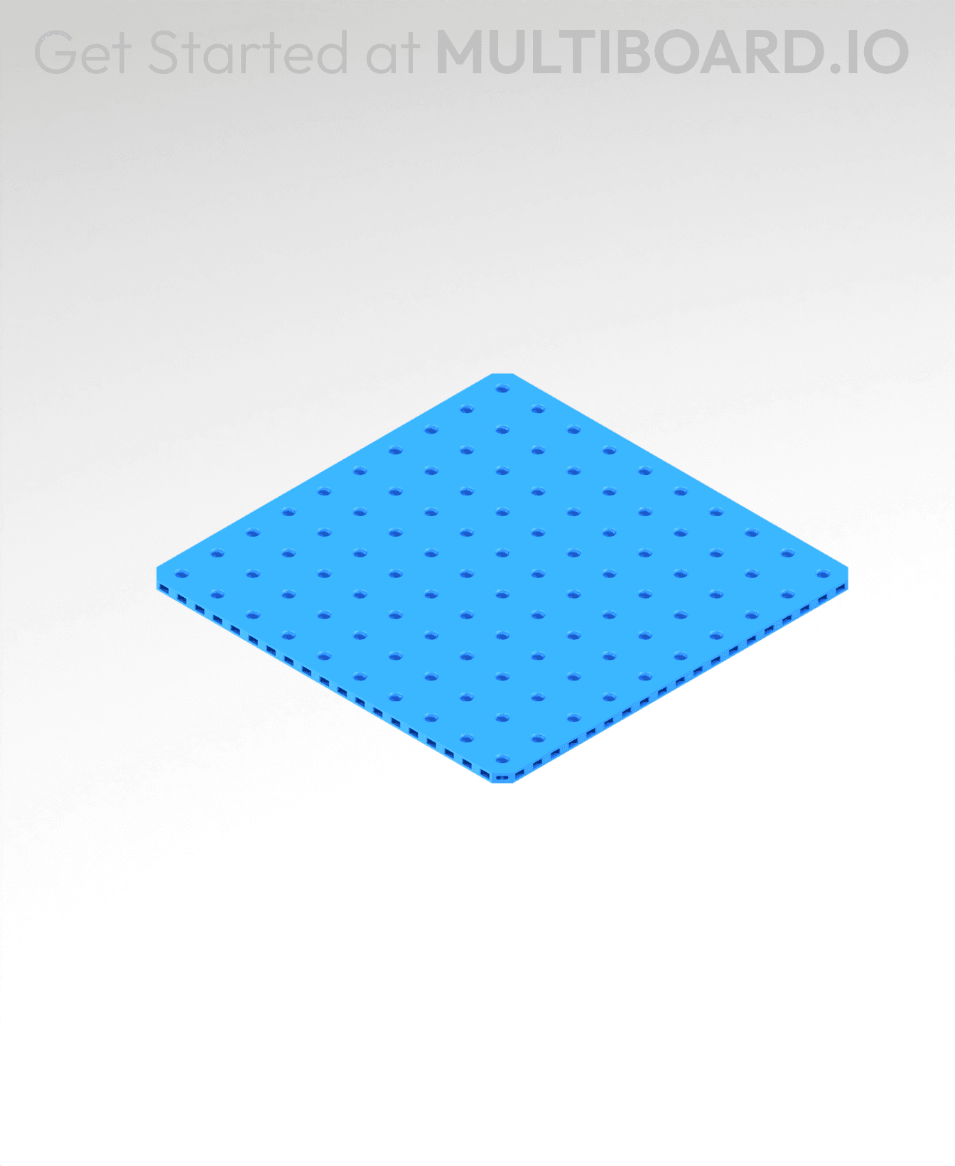 10x10 MU - Small Thread Offset MU - MultiBoard Plate 3d model