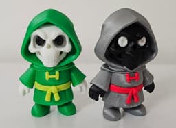 Skelleton in a Robe Mini Flexi and Fridge Magnet 3d model