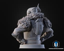 Destiny Lord Shaxx Figurines - Bust Pose 1 - 3D Print Files 3d model