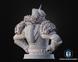 Destiny Lord Shaxx Figurines - Bust Pose 1 - 3D Print Files 3d model