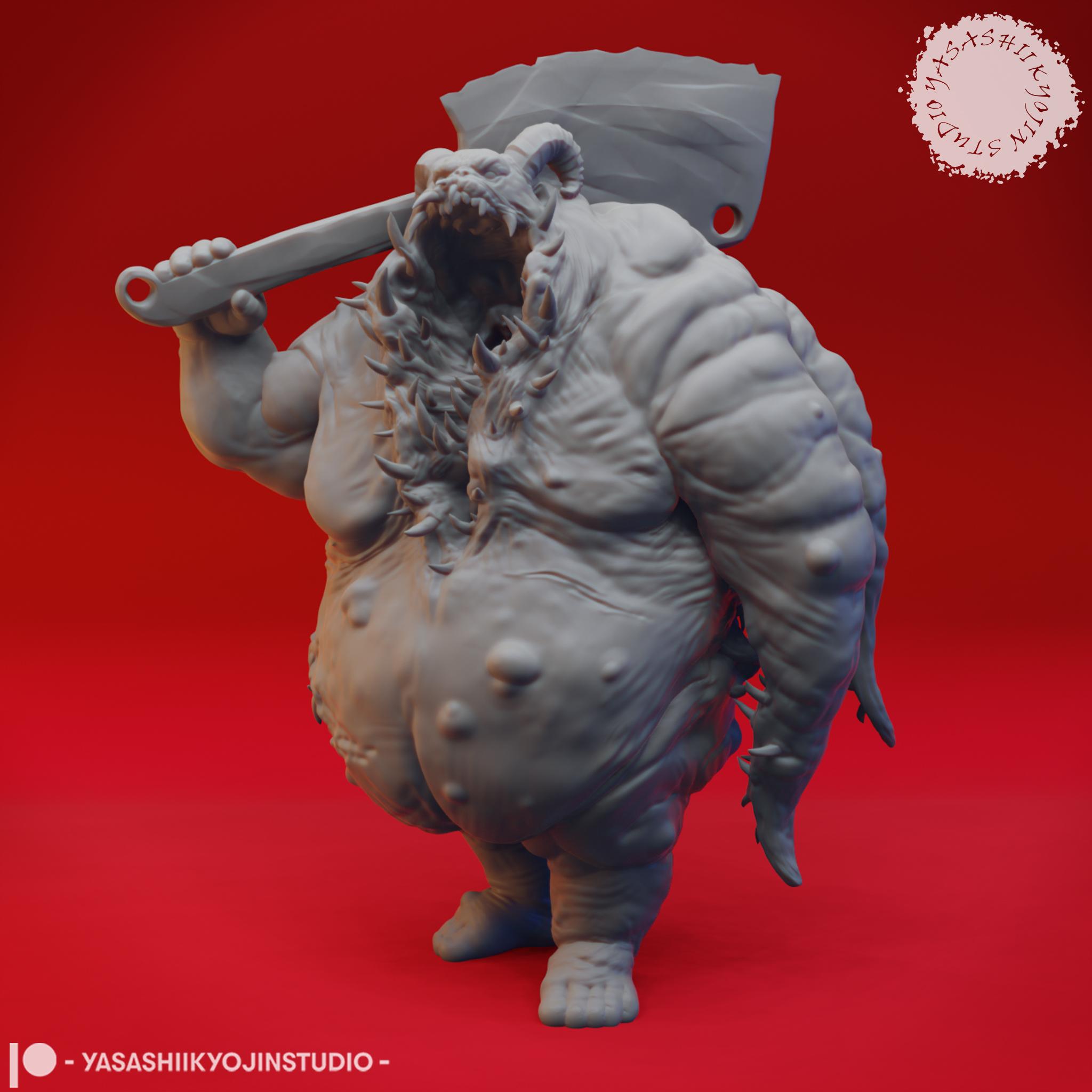 Gluttony Demon - Tabletop Miniature (Pre-Supported) 3d model
