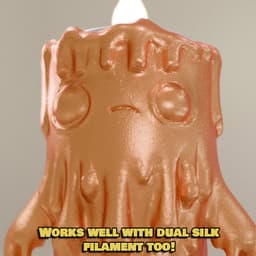 Melted Candle Holder - Drippy Halloween Decor - 3D Print STL/3MF 3d model