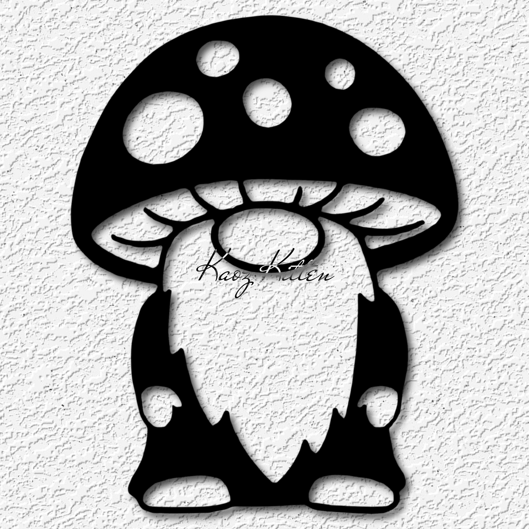STANDING SHROOM GNOME wall art garden mushroom home decor 3d model