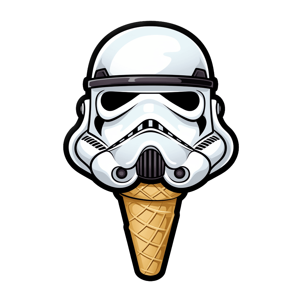 Star Wars (Inspired) "Ice Cream Cone Trooper" HueForge Imperial Stormtrooper 3d model