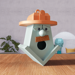 Fireman Birdhouse – Unique Bird Shelter Design 3d model