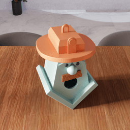 Fireman Birdhouse – Unique Bird Shelter Design 3d model
