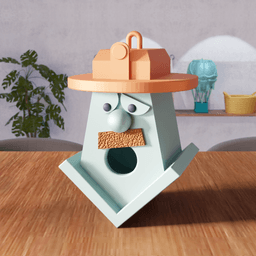 Fireman Birdhouse – Unique Bird Shelter Design 3d model
