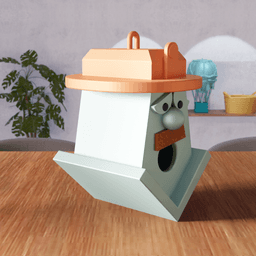 Fireman Birdhouse – Unique Bird Shelter Design 3d model