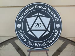 D & D Perception Check Yourself wall art 3d model