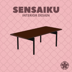 Miniature Replica 1:12 Cecilie Manz 01. Post Table 225 cm for Miniature Dollhouse - 3D Print Instan 3d model