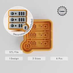 Hosting Shape Cutter & Stamp Set, Perfect for Cookies & Fondant, Includes 6 Pieces in S/M/L Sizes PRODUCT_2884 3d model