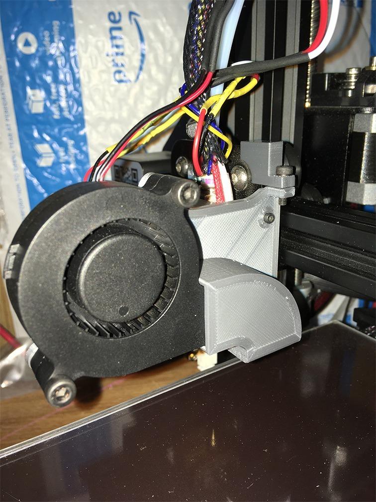 Creality Ender 3 4010/4020/5015 Fan Mount and Duct 3d model