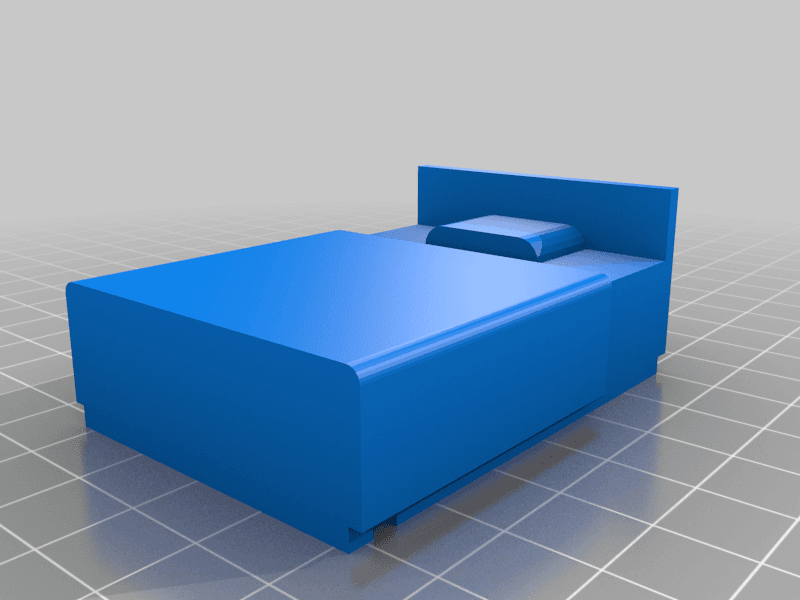 Dog Sleeping Beneath Bed Figure - LED Illuminated 3d model