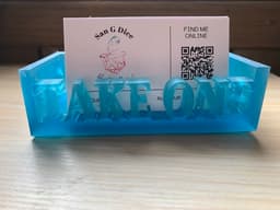 Simple Business Card Holder - Fits 50 3.5 x 2" Business Cards 3d model