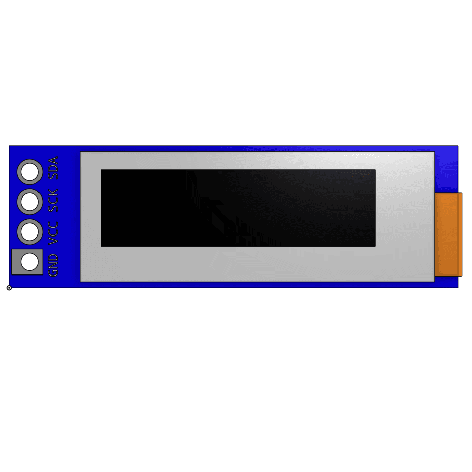 0.91 OLED Display 128x32 Pixel, Refence Model 3d model