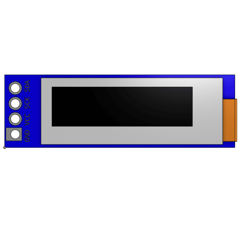 0.91 OLED Display 128x32 Pixel, Refence Model 3d model