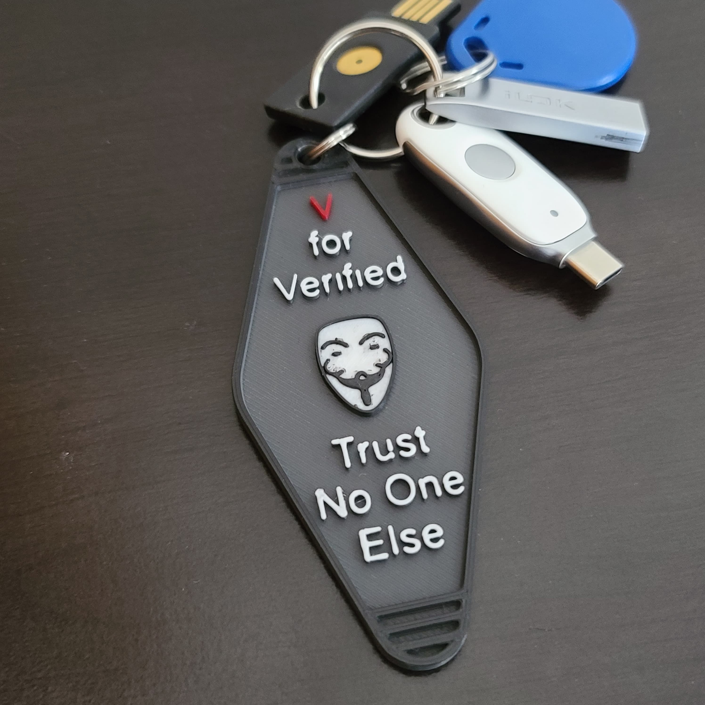 V for Verified Security Key Keyfob 3d model