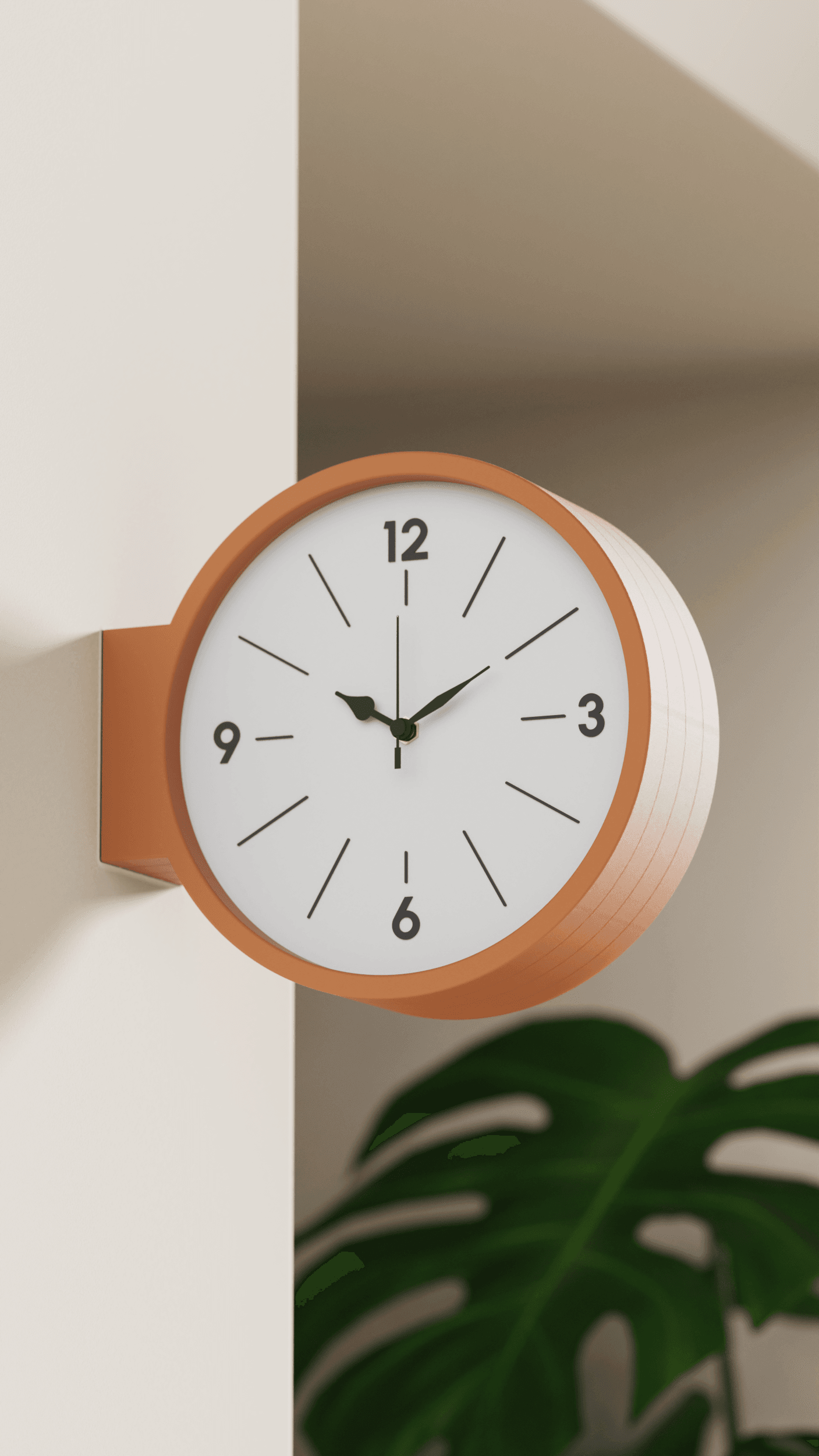 ORBI - Circular Double Side Wall Clock - Dulton style 3d model