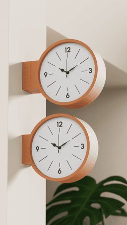 ORBI - Circular Double Side Wall Clock - Dulton style 3d model