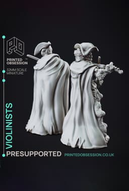 Violinists - Lady of Pox - PRESUPPORTED - Illustrated and Stats - 32mm scale 3d model