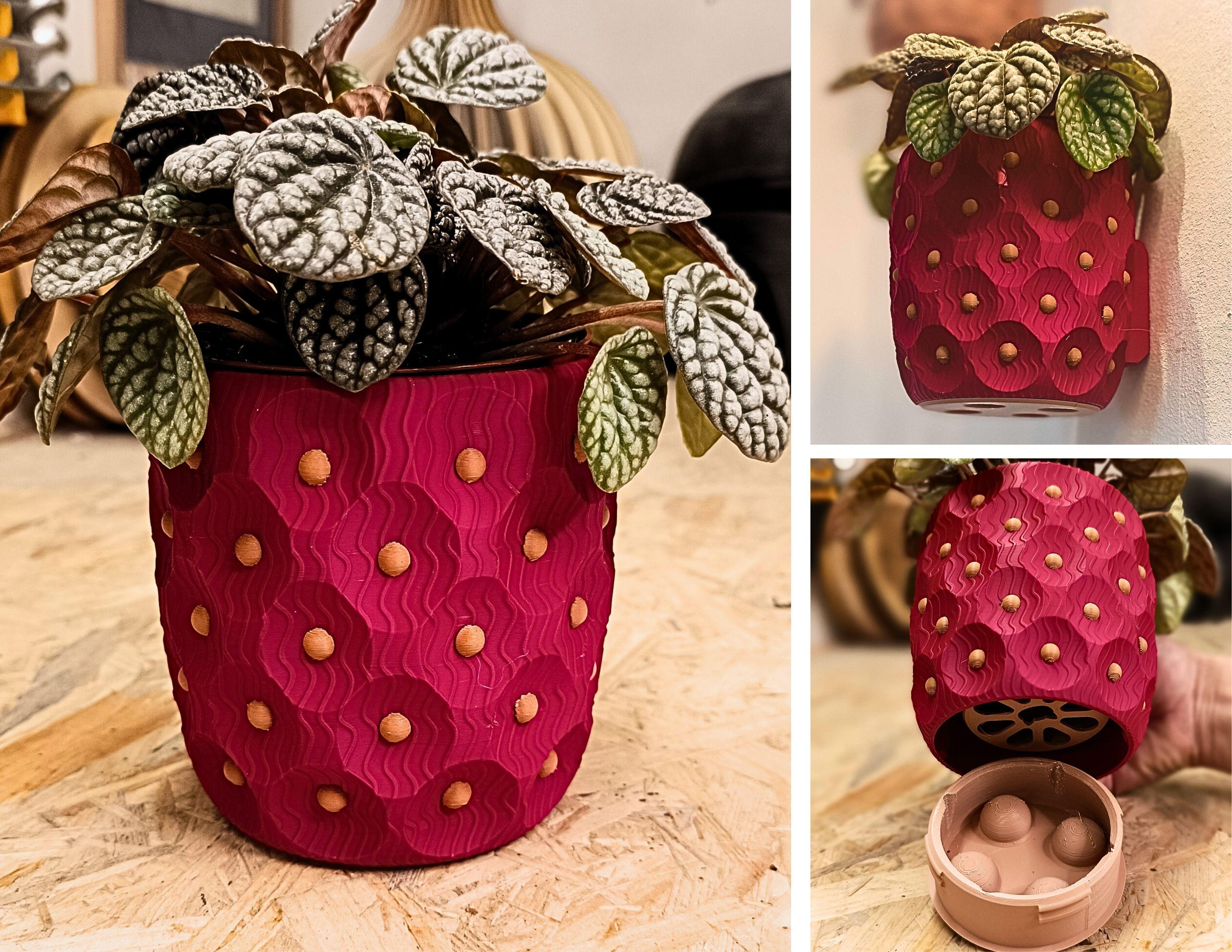 Wall Planter 1.18 Erdbeere Strawberry 3d model