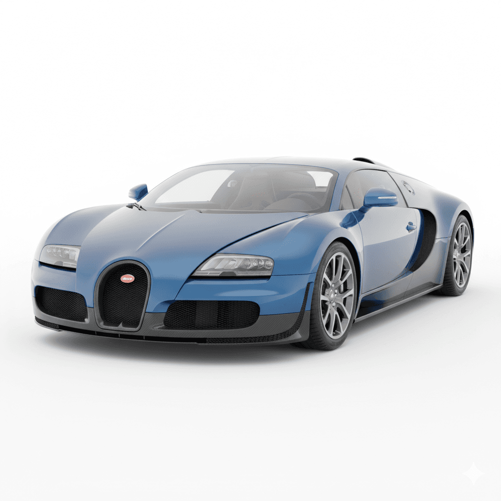 Car : Bugatti Veyron Quad Turbo Hypercar Supercar 3d model