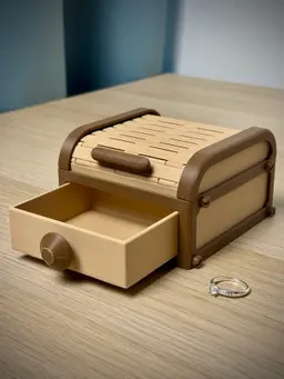 Tambour Box | Roll top Storage Box | Organizer 3d model