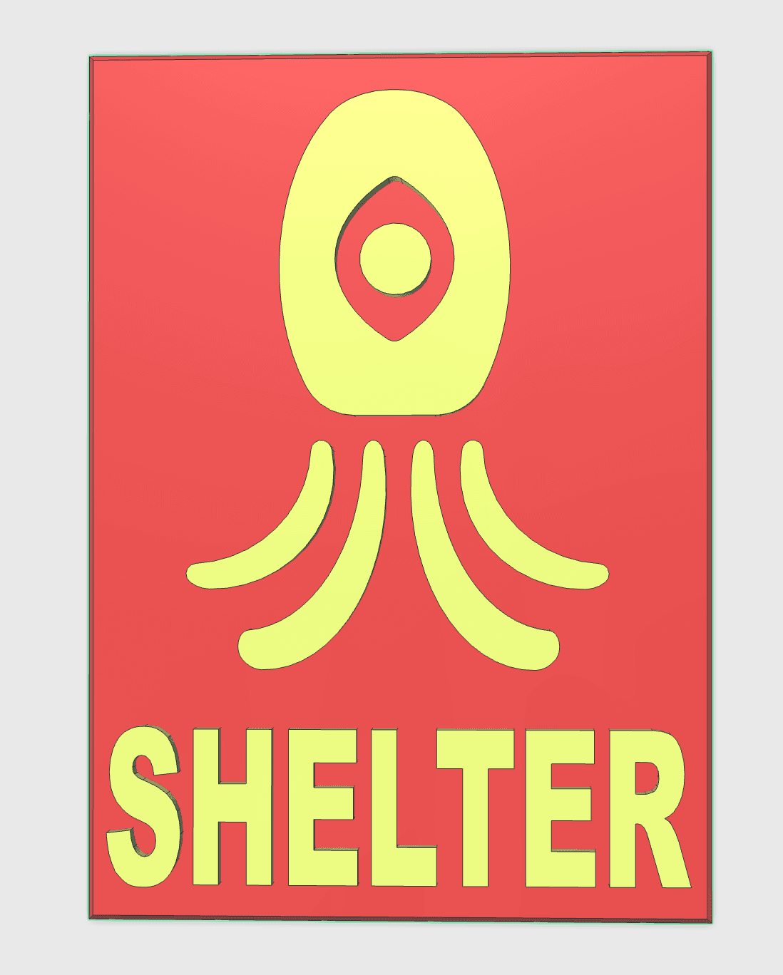 Watchmen Squid Shelter Sign.stl 3d model