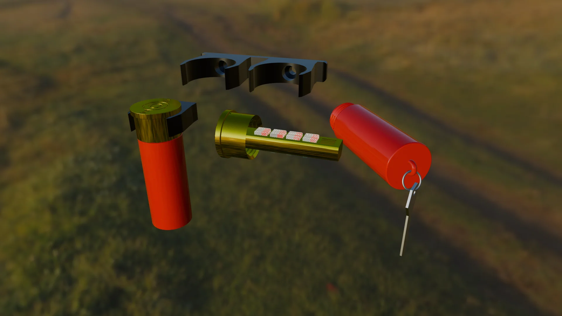 Shotgun Shell Micro SD Card Holder 3d model