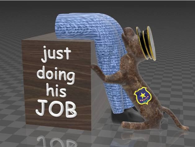 just doing his job - bark bark 3d model