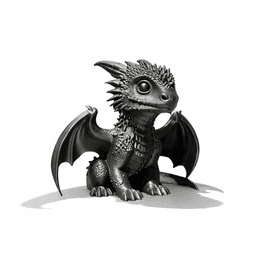 CUTE MINI DRAGON / DRAGON SCULPTURE / HOMEDECOR / GOTHIC DECOR / FIGURINE 3d model