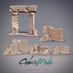 Crumbling Walls and Gate Scatter Terrain 3d model